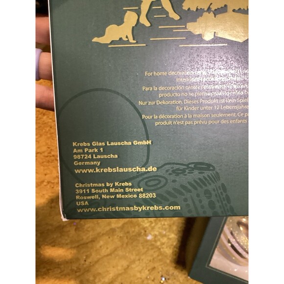 KREBS Glass Christmas Ornaments Tiffany Chiffon Balls Glitter Stripes 2 Boxes - Picture 5 of 9